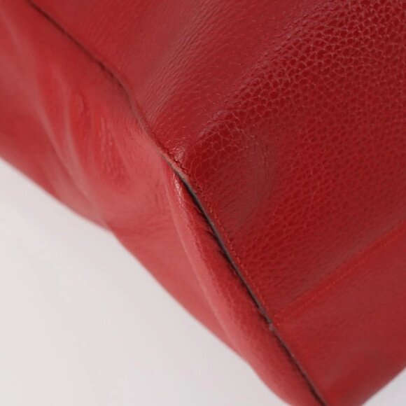 GUCCI Swing Tote Bag Leather Red Gold 354397 Auth 144275 - Picture 5 of 16